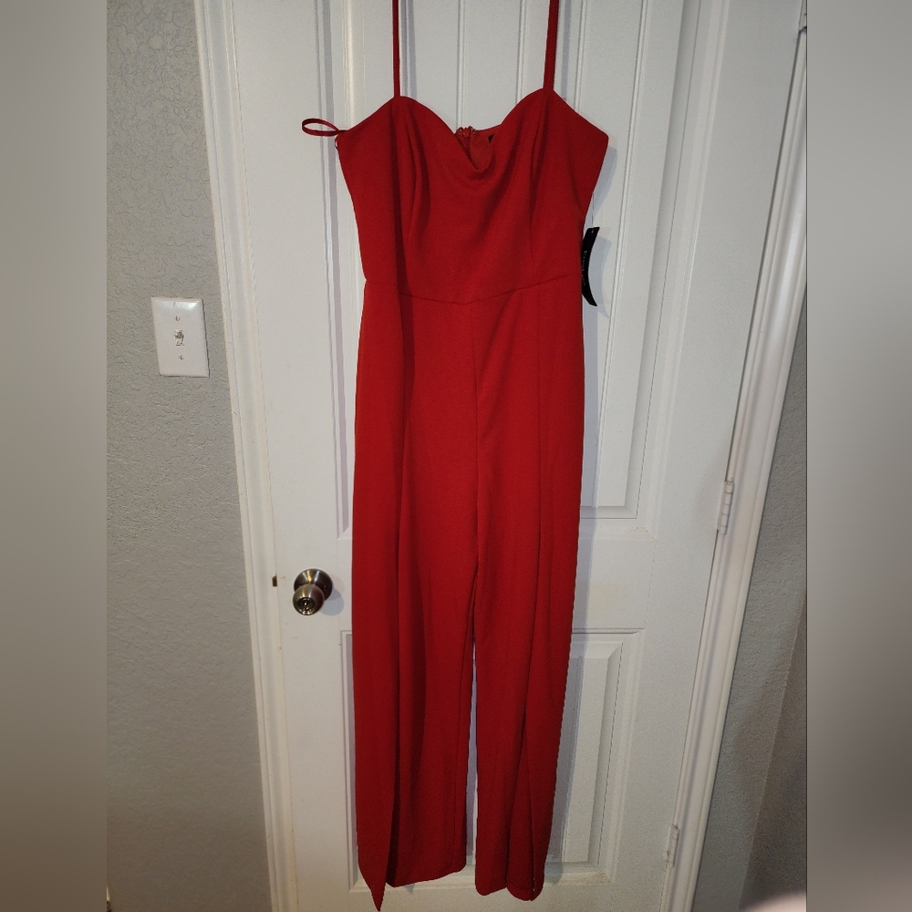 Red long jumpsuit/romper